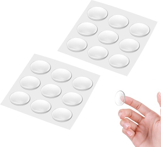 Set van 18 Antislip Siliconen Pads van 30 mm - Zelfklevende Rubber Voetjes en Stoppers voor Thuis en School, Ideaal voor Meubels en Vloeren van Merkloos