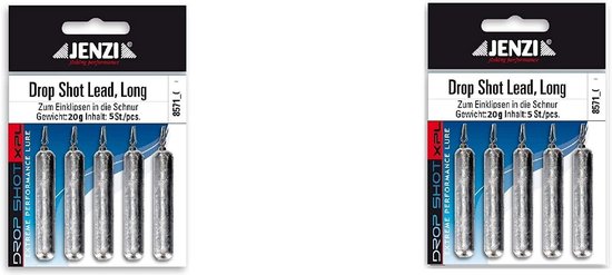 Set van 2 Drop-Shot Loodgewichten 20 gram met Gratis Stickers van Merkloos