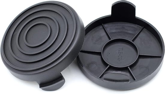 Set van 2 spoeldeksels compatibel met Gardenline GLR GLT, Einhell GC-ET 4530, zwart