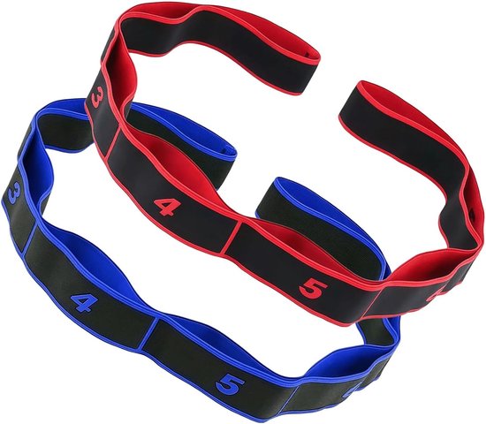 Set van 2 Sport Elastieken voor Krachttraining en Stretching, Ideaal voor Yoga, Fysiotherapie en Thuis Workouts van Merkloos