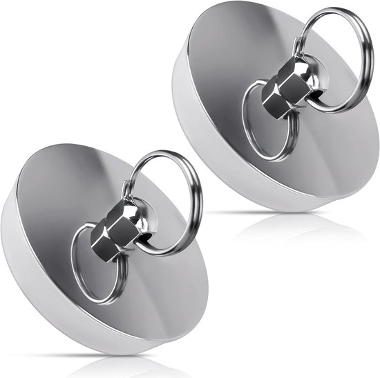 Set van 2 Universele Badstoppen met een Diameter van 42 - 46 mm voor Badkuip en Keukensink, Perfecte Afvoerstopper voor Bad en Keuken