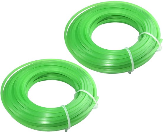 Set van 2 vervangende nylon draadspoelen 2,6mm x 10m voor grasmaaier