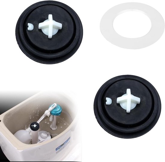 Set van 2 Vlotterkleppen Membranen, Eenvoudige Reparatie voor Toiletspoeling, Waterdichte Afsluitingen en Onderhoud van Merkloos