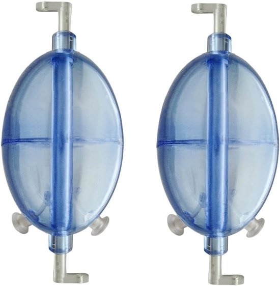 Set van 2 Waterballen - Rood en Geel - 8, 15 en 30 gram - Transparante Kunststof - Voor Vissers