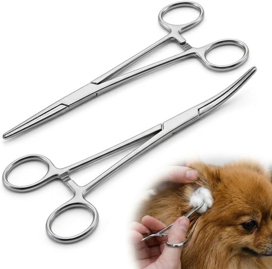 Set van 2 zelfvergrendelende piercingtangen, multifunctionele knutsel- en vistangen met krachtige tandbek voor dierenverzorging en hobbyprojecten (12,5 cm)