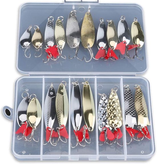 Set van 20 Metalen Lepels voor Vissen - Hard Bait Spinner voor Snoek, Zalm en Baars Tackle