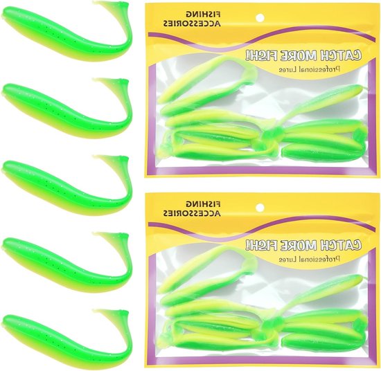 Set van 20 Rubber Vissen voor Hengelen - 7cm/2.4g - Perfect voor Zander, Snoek en Jiggen