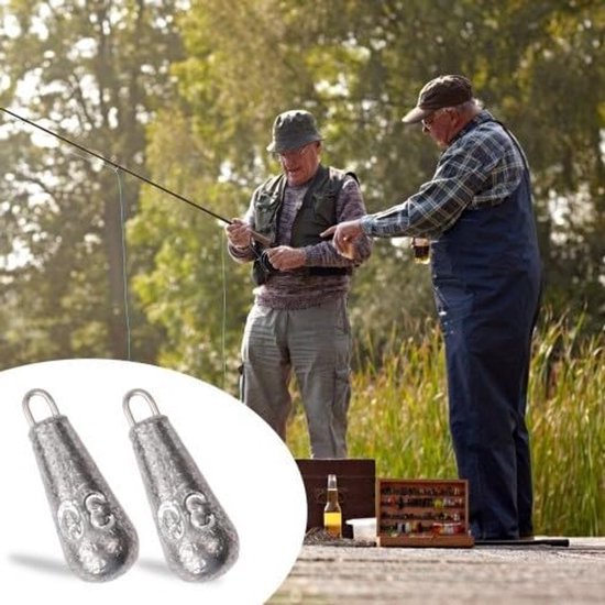 Set van 20 Stuks Vissersloodjes voor Verschillende Gewichten - 10g, 15g, 20g, 30g - Ideaal voor Hengelsport en Vissen Accessoires van Merkloos