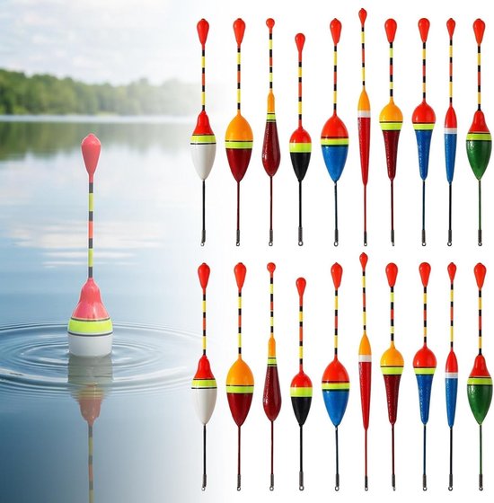 Set van 20 Visserspotten van Foam, 12-16,2 cm, Praktisch Vissaccessoire voor Actieve Vissers