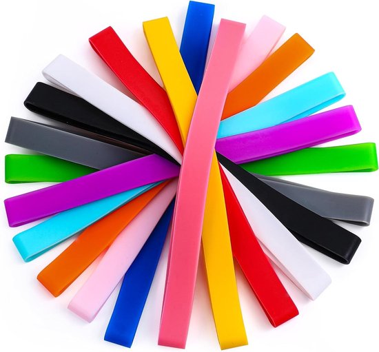 Set van 24 Kleurige Elastieken van 13.5 cm - Ideaal voor Boeken, Notitieblokken en Creatieve Projecten