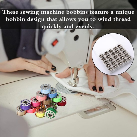 Set van 25 metalen spoelen voor naaimachines, naaiaccessoires, garen en naaiprojecten