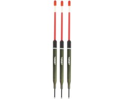 Set van 3 Doorlichtende Zeevisdobbers – 8, 10, 15 Gram – Snoekbaars Dobbers met Gekleurde Antenne