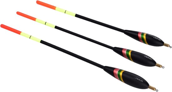Set van 3 Houten Vissen Floats, Lichtgewicht Waggler Bobbers voor Vissen, Perfect voor Hengelsport en Vissersaccessoires