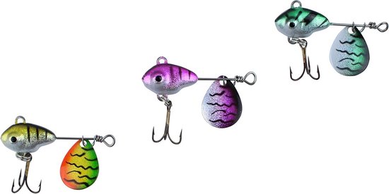 Set van 3 Mini Spinners voor Forel en Baars - Compact Vis aas voor Dieper Water van Merkloos