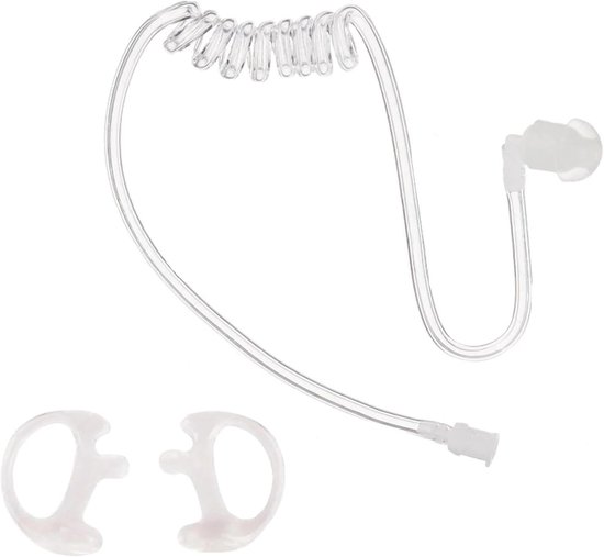 Set van 3 transparante vervangende hoofdtelefoons voor intercominstallaties en radio-headsets, ideale spoelvervanging en hoofdtelefoonslang van Merkloos