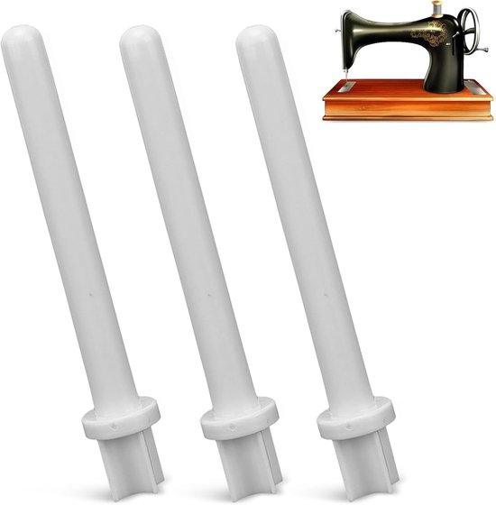 Set van 3 Universele Naaldspoelen voor Naaimachines - Geschikt voor de meeste naaimachines, Verticale Spoel Pins en Duurzaam Plastic