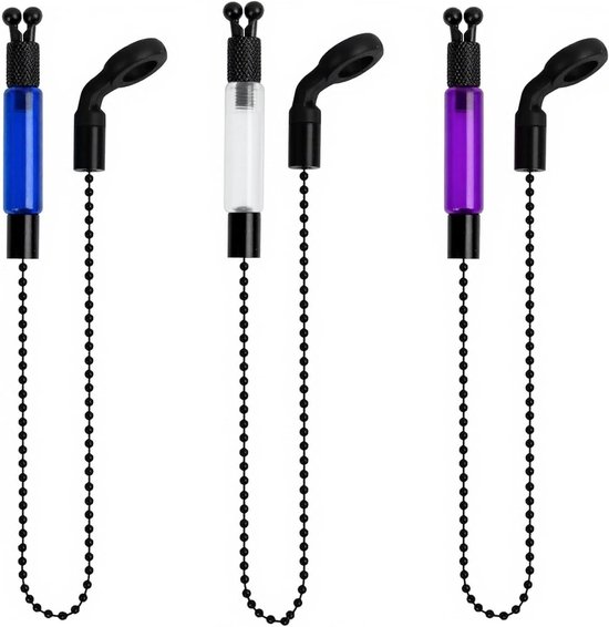 Set van 3 Verlichte Vissignalen voor Karpervissen, Swingers en Aasindicatoren voor Nachtvissen, Tackle Accessoires voor Effectieve Vangsten van Merkloos
