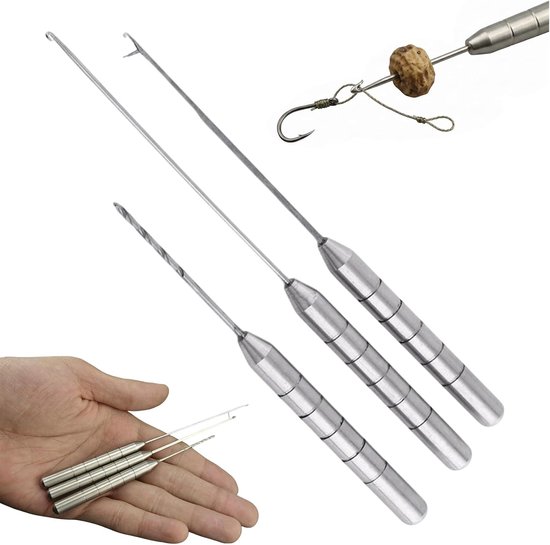 Set van 3 visgereedschappen - roestvrij staal - ergonomische handgrepen - ideaal voor karpervissen - SnelShoppen