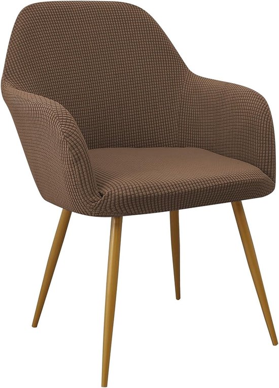 Set van 4 Elastische Rocking Chair Covers - Jacquard Stoelhoezen voor Kantoor- en Computerstoelen (Koffie)