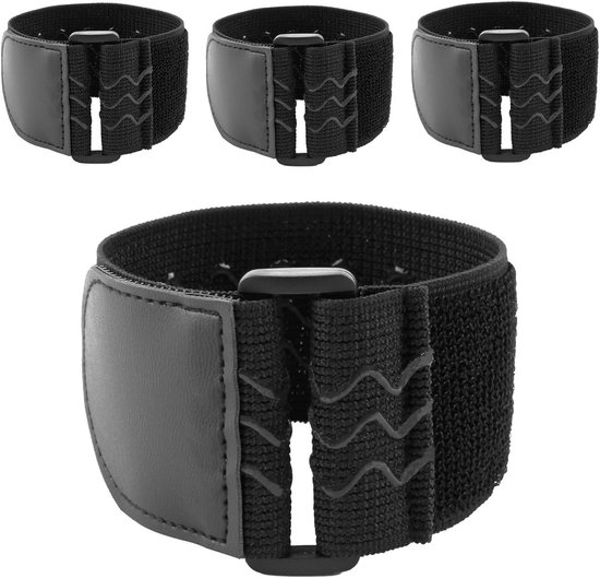 Set van 4 Herbruikbare Elastische Kabelbinders 40 x 5 cm met Antislip Silicoen voor Fietsen, Tuin en Sportkleding