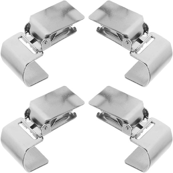 Set van 4 metalen tapijtklemmen voor wandbevestiging, ophangklemmen voor tapijten, robuuste klemmen voor het ophangen van wandtapijten, houders voor tapijten