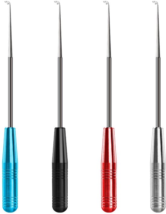 Set van 4 stuks, gereedschap voor het verwijderen van vishaken, apparaat voor het snel verwijderen van vishaken, veiligheidsset voor het verwijderen van visgerei voor volwassenen, accessoire voor het verwijderen van vishaken met opbergkoker van Merkloos