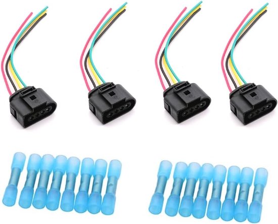 Set van 4 Stuks Ontstekingsspoel Connector Harness Draad Plug voor Audi en VW Modellen zoals A3 A4 A5 A6 TT Passat Jetta Golf