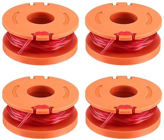 Set van 4 vervangende nylon spoelen voor diverse grasmaaiers