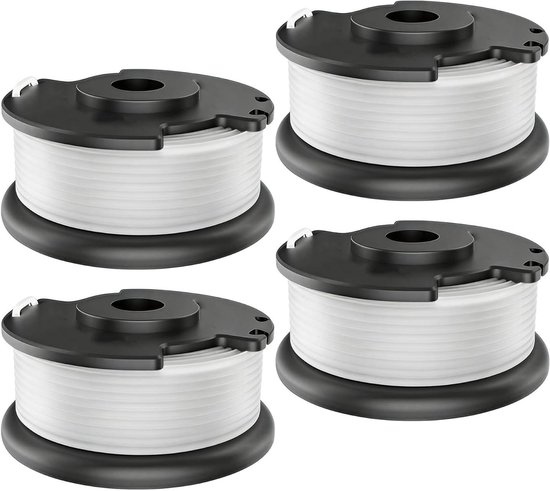 Set van 4 vervangende spoelen voor draadmaaiers, geschikt voor accu grasmaaiers, vervangingsdraad voor tuinonderhoud en grastrimmen