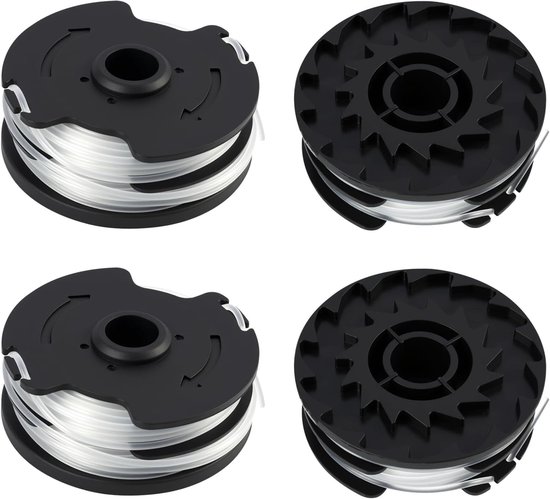 Set van 4 Vervangende Spoelen voor Graskanten, Nylon Draad Spoelen van 1.6 mm, Eenvoudig te Installeren, Geschikt voor Graskantensnijders en Tuinonderhoud