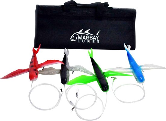 Set van 4 Vliegende Vis Kunstvis Lures voor Tonijn en Zeevis - 19 cm