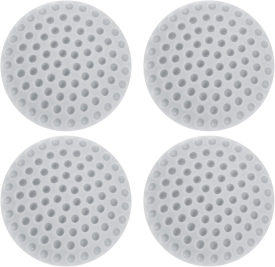 Set van 4 Zelfklevende Deurstoppen van 50 mm - Grijze PVC Deurstopper voor Wandbescherming in Kantoor en Thuis