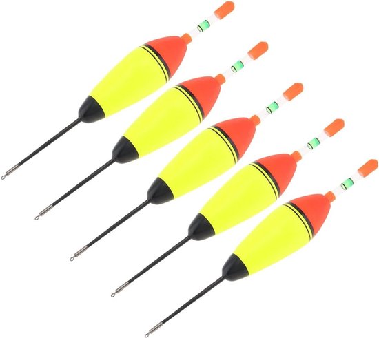 Set van 5 EVA Foam Drijvers voor Vissen - Ideaal voor Zander, Karper en Baars met Uniek Ontwerp