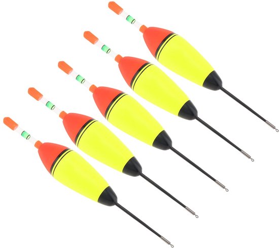 Set van 5 EVA-schuim vissersbobbers voor zee- en zoetwatervissen