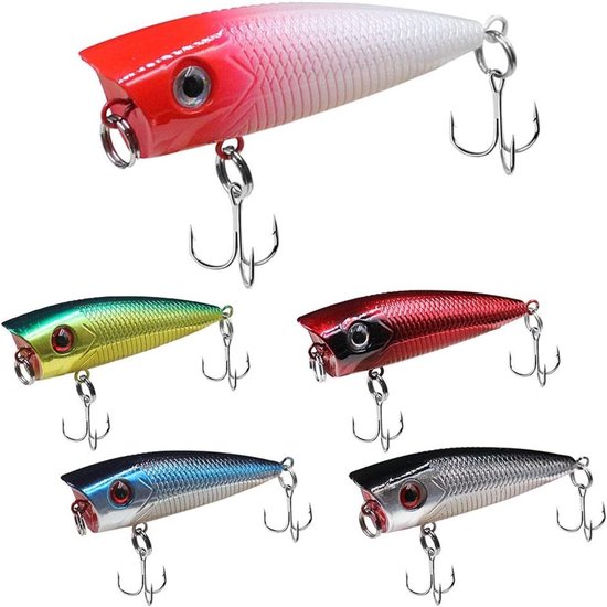 Set van 5 Wobbler Lures - Plastic Hard Lures voor Vissen, Perfect voor Snoek, Forel en Baars