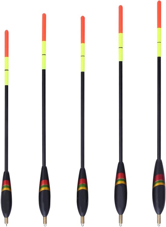 Set van 5 Zwemmervissen Dobbers - Waglerdobbers, Foreldobbers en Hengeldobbers voor Optimaal Vissen