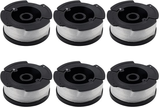 Set van 6 Draadspoelen voor Grastrimmer en Tuingereedschap - Geschikt voor STC1820CM, STC1820PC, STC1820EPC, STC1840EPC, ST5530, ST1823, GLC1823L20 - Hoogwaardige vervangingen voor optimaal trimresultaat