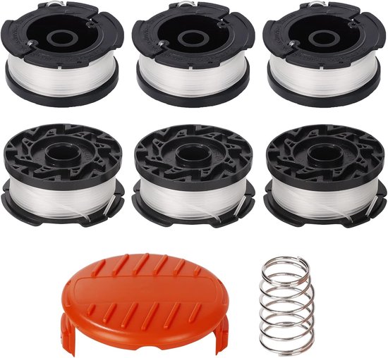 Set van 6 Draadspoelen voor Grastrimmer - Geschikt voor STC1820CM, STC1820PC, STC1840EPC - Inclusief 1 Deksel en 1 Veer