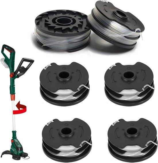 Set van 6 Graskanttrimmer Spoelen met Diameter 1.6 mm en Lengte 8.3 m Geschikt voor Trimmers, Tuinonderhoud en Grasonderhoud van Merkloos