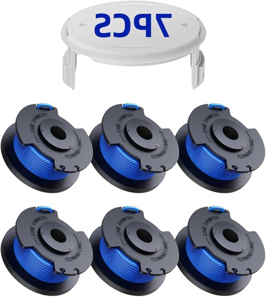 Set van 6 Nylon Draadspoelen voor Bosmaaier - 2 mm Dikte, Geschikt voor 18V, 24V en 40V Trimmers