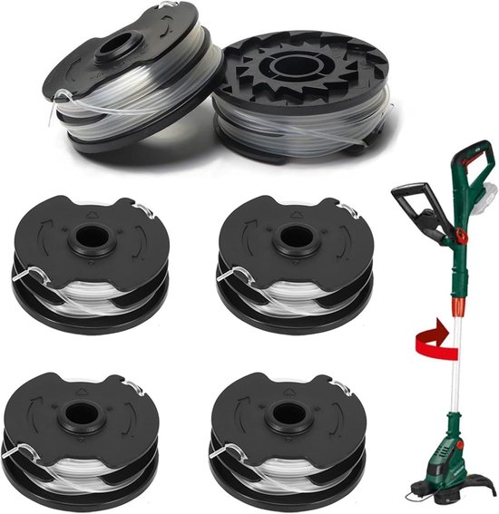 Set van 6 Vervangingsspoelen voor Grastrimmers - Diameter 0,3 cm, Lengte 8,3 m, Geschikt voor Gras en Tuinonderhoud
