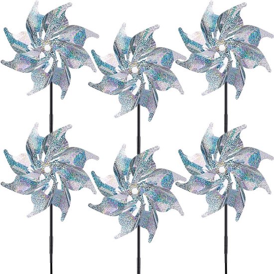 Set van 6 Windmolens voor Vogels, Effectieve Duivenbestrijding, Balkon Decoratie en Tuinbescherming
