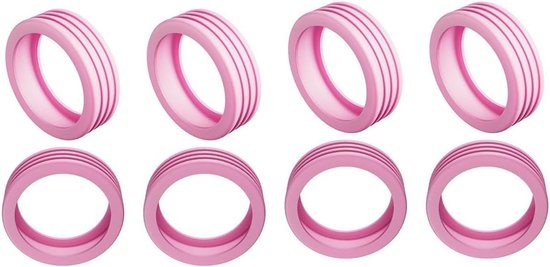 Set van 8 Siliconen Koffers met Wielen - Beschermhoezen voor Spinner Bagage en Bureau Stoel Wielen, Roze, Mode Accessoire van Merkloos