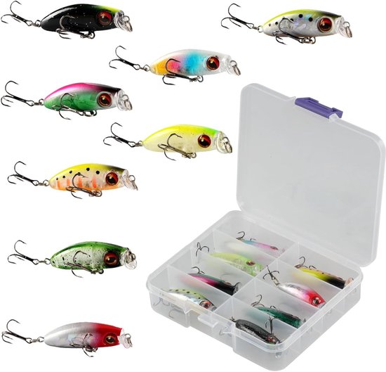 Set van 8 Stuks Vervaardigde Loodgieters voor Forel, Baars en Zalm - Perfect voor Zoet- en Zoutwater Visserij