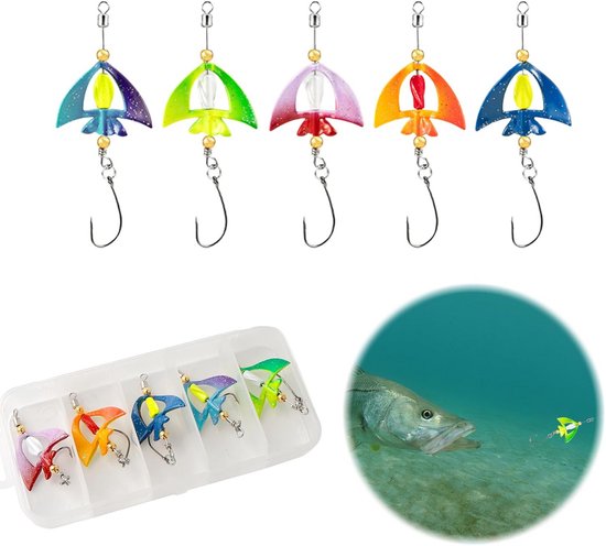 Set van Dubbele Lepels (Spoon Lures) - UV-Actief & Zelfoplichtend Kunstaas voor Forelvissen van Merkloos