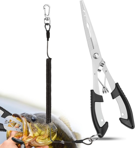 Set van RVS Visserspinnen met Lanyard - Multifunctionele Pliers voor Vissen, Jump Rings en Punt Pliers