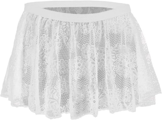 Sexy broekje voor heren, Sissy Knikers, mesh, stretch, lage taille, grote platte rok, hot dress, grappig ondergoed