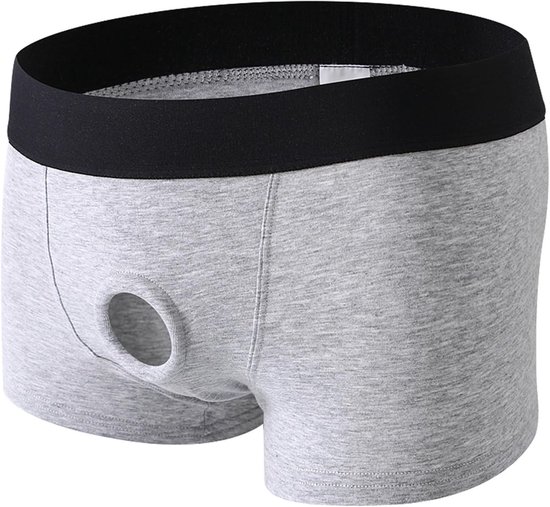 Sexy ondergoed voor heren, boxer, tanga, ondeugende lingerie, erotisch, origineel, uitgesneden, zijde, satijn, elastisch, U-zak, nachtsport, A2