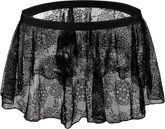 Sexy Sissy slipje voor heren, kanten slip, minirok, erotische onderbroek, crossdresser, tanga, ondergoed voor nachtclub, cosplay en erotische lingerie, prikkelend ondergoed voor mannen
