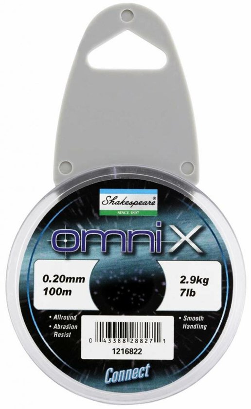 Shakespeare Omni X Clear Nylon Lijn - Transparant- Vislijn - Visdraad - 0.18mm 2.40kg 100m